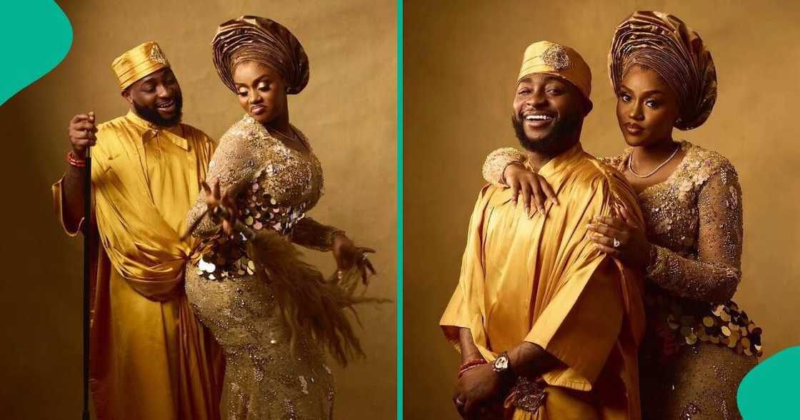 Davido and Chioma look stunning on their wedding day. Davido and Chioma look stunning on their wedding day.