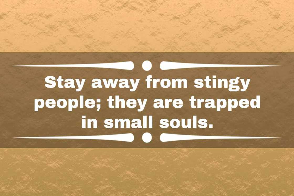 quotes about stingy friends