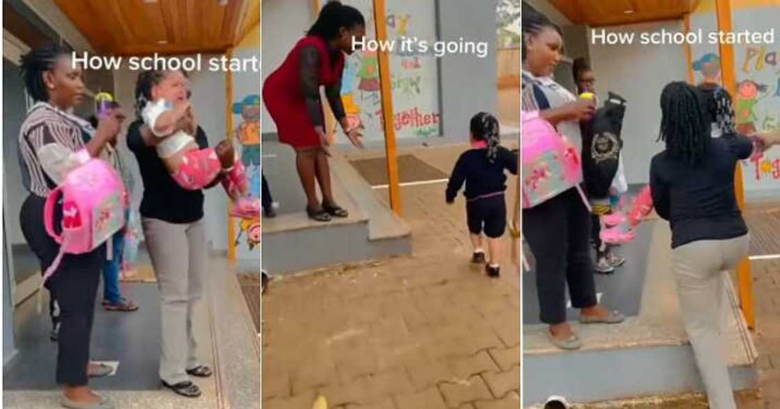 Little girl dodges teacher's hug, forgiveness