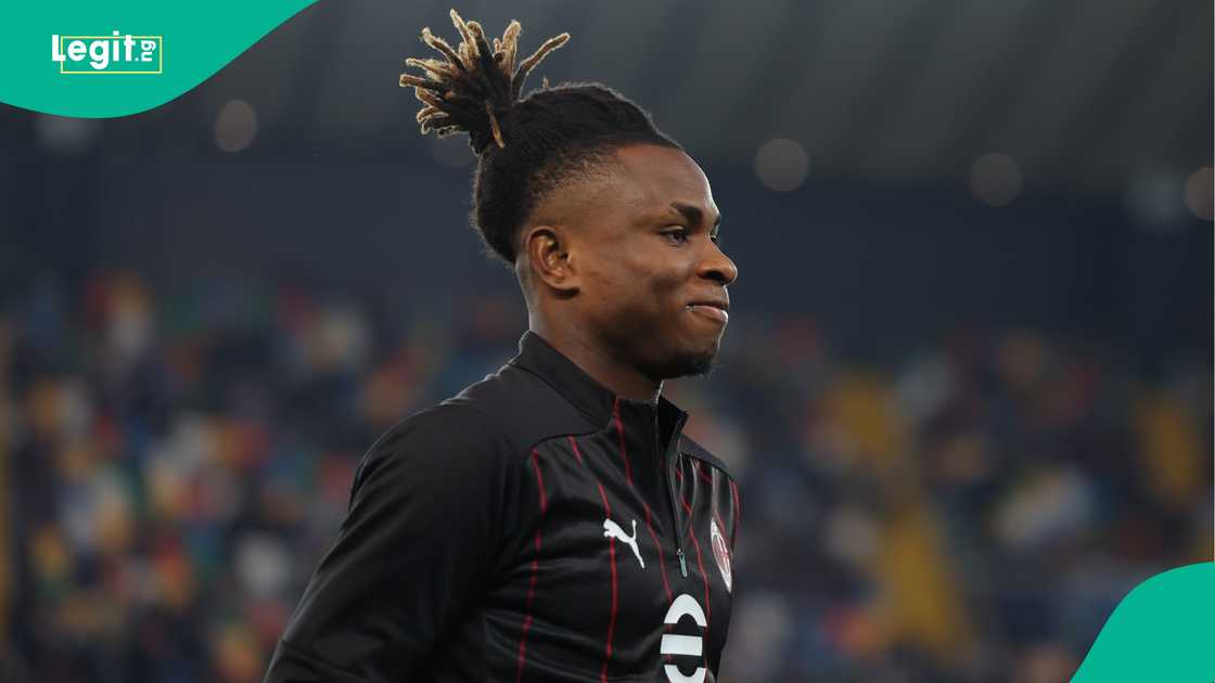 Samuel Chukwueze, AC Milan, Udinese, San Siro, Milan, Italy, Serie A. Samuel Chukwueze, AC Milan, Udinese, San Siro, Milan, Italy, Serie A.