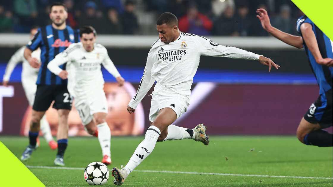 Kylian Mbappe reached his 50th Champions League goal with a lovely strike against Atalanta.