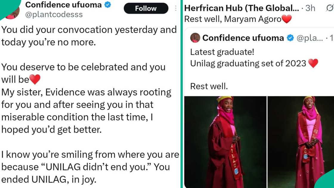 Maryam Agoro's close friend shares details about her.