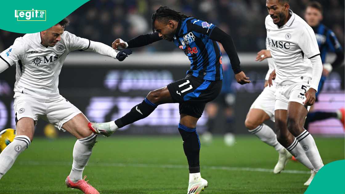 Ademola Lookman, Atalanta, Napoli, Gewiss Stadium, Bergamo, Italy, Serie A. Ademola Lookman, Atalanta, Napoli, Gewiss Stadium, Bergamo, Italy, Serie A.