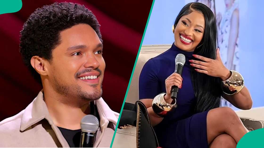 Nicki Minaj reacted after Trevor Noah joked about her and Donald Trump during his 2026 Grammys monologue while addressing the rapper's absence