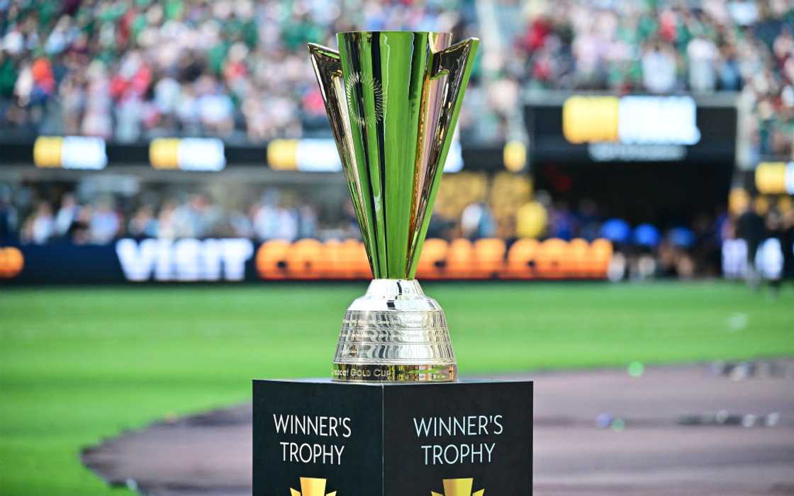 Display of CONCACAF Gold Cup trophy in 2023 Display of CONCACAF Gold Cup trophy in 2023