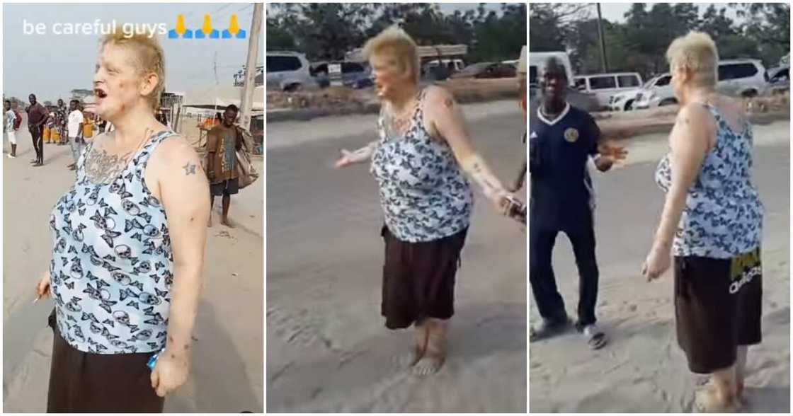 Sangotedo, Ajah, mad white woman, red spots Sangotedo, Ajah, mad white woman, red spots