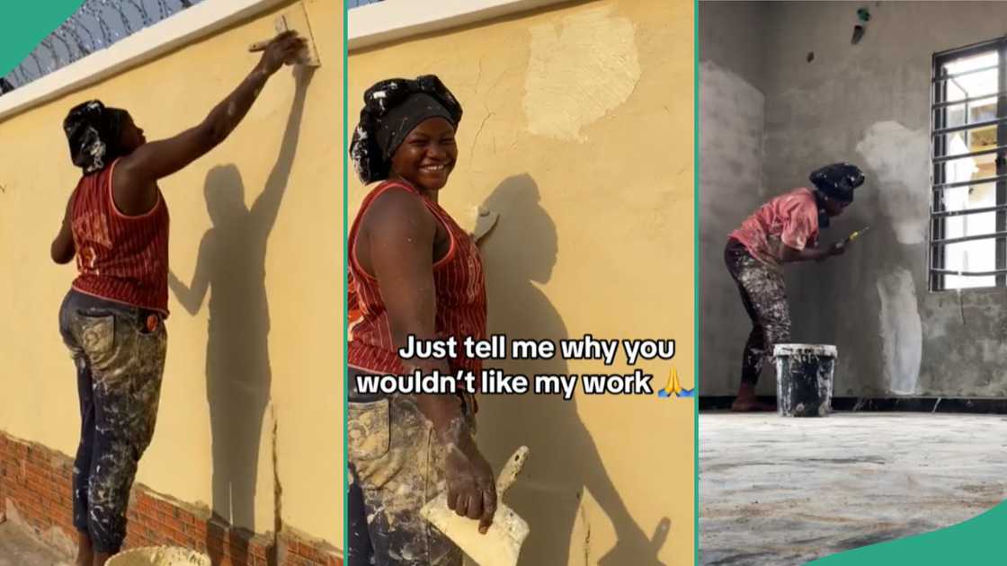 Nigerian lady who is a painter. Nigerian lady who is a painter.