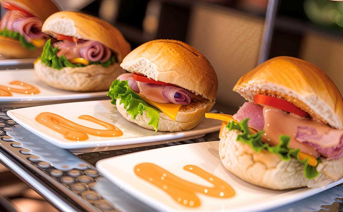 Burgers served at Ekaabo Restaurant and Terrace Burgers served at Ekaabo Restaurant and Terrace