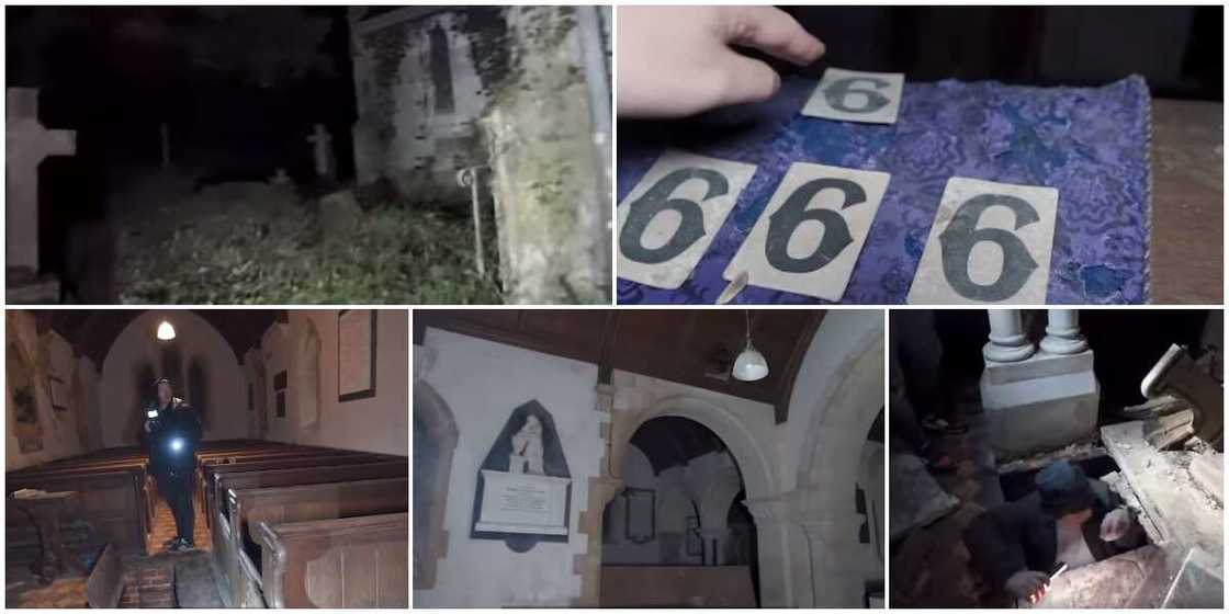Reactions as man finds abandoned satanic 666 ritual church with a cemetery on it, shares stunning video Reactions as man finds abandoned satanic 666 ritual church with a cemetery on it, shares stunning video