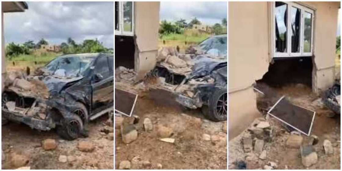 Mai wankin mota ya yi hadari motar Kwastoma kirar Benz yayin zuwa sayan sabulu Mai wankin mota ya yi hadari motar Kwastoma kirar Benz yayin zuwa sayan sabulu