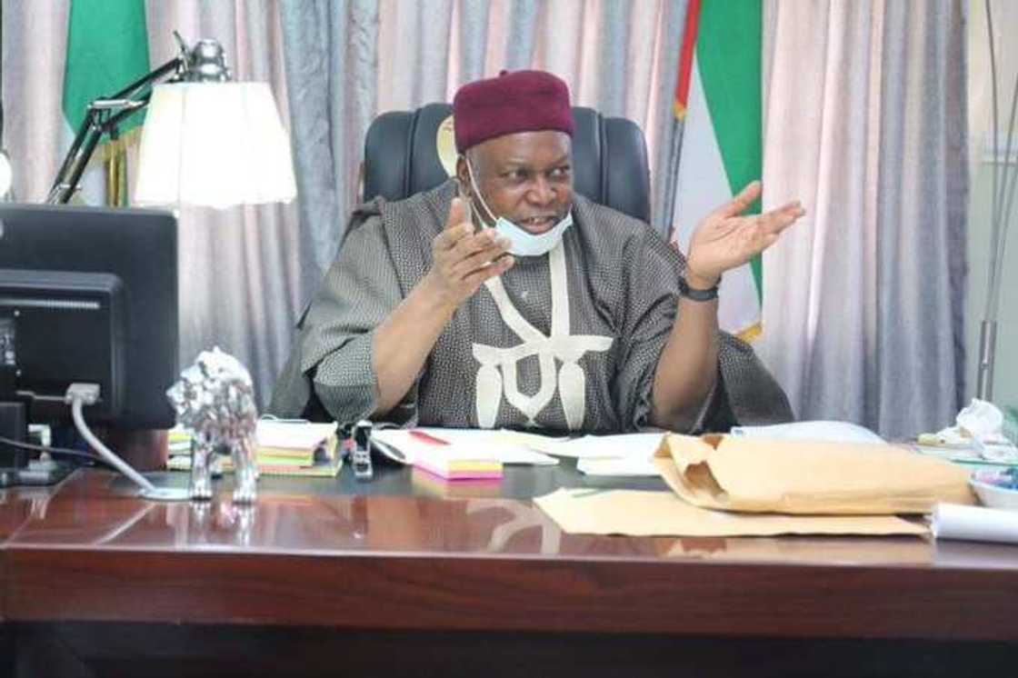 Taraba state governor, Darius Ishaku, asks for devolution of power. Taraba state governor, Darius Ishaku, asks for devolution of power.