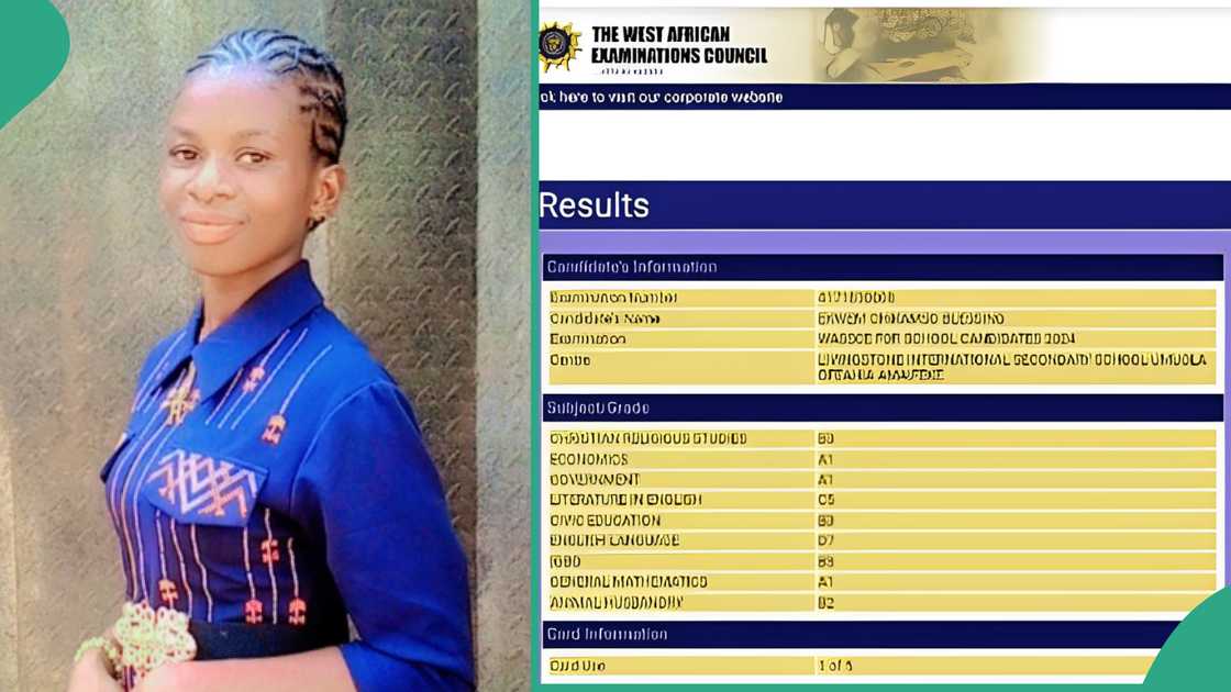 Nigerian girl who scored A1 in WAEC mathematics.