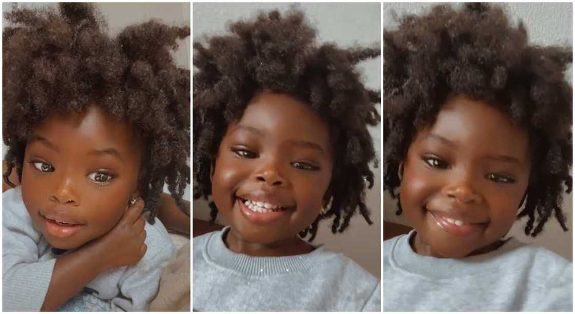 Pretty black girl with thick natural hair goes viral and attracts attention online. Pretty black girl with thick natural hair goes viral and attracts attention online.