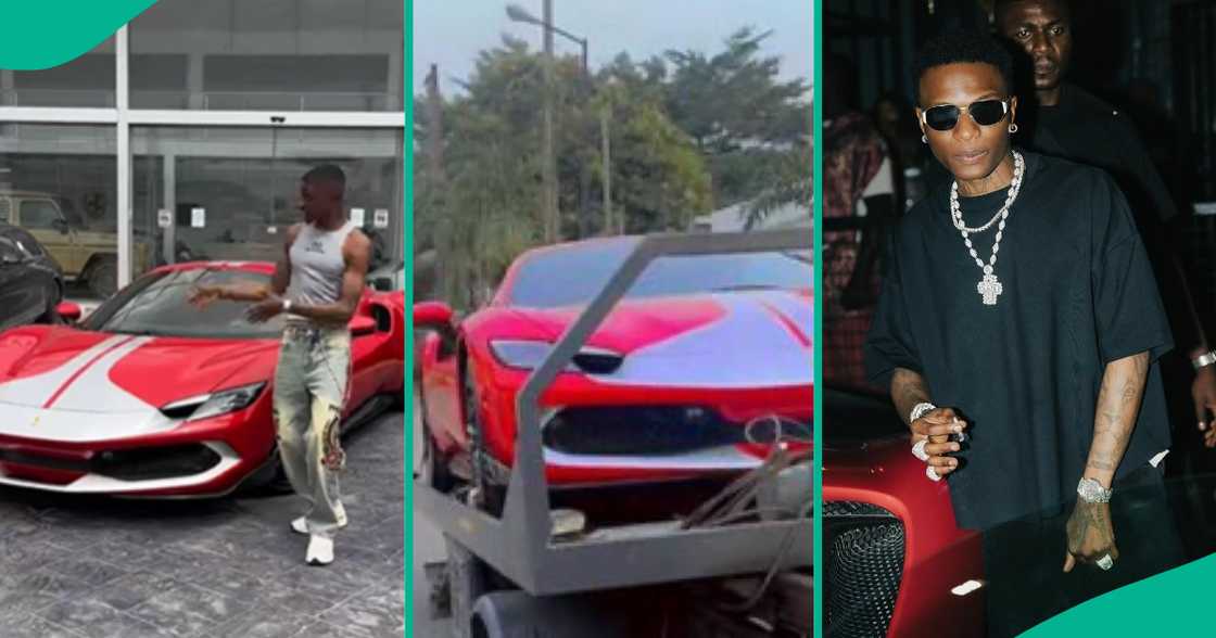 Wizkid cops M1.4bn Ferrari after Ola of Lagos analysed the car.