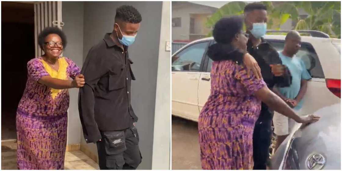 Singer Chike's mum becomes emotional as he gifts her car for Christmas Singer Chike's mum becomes emotional as he gifts her car for Christmas