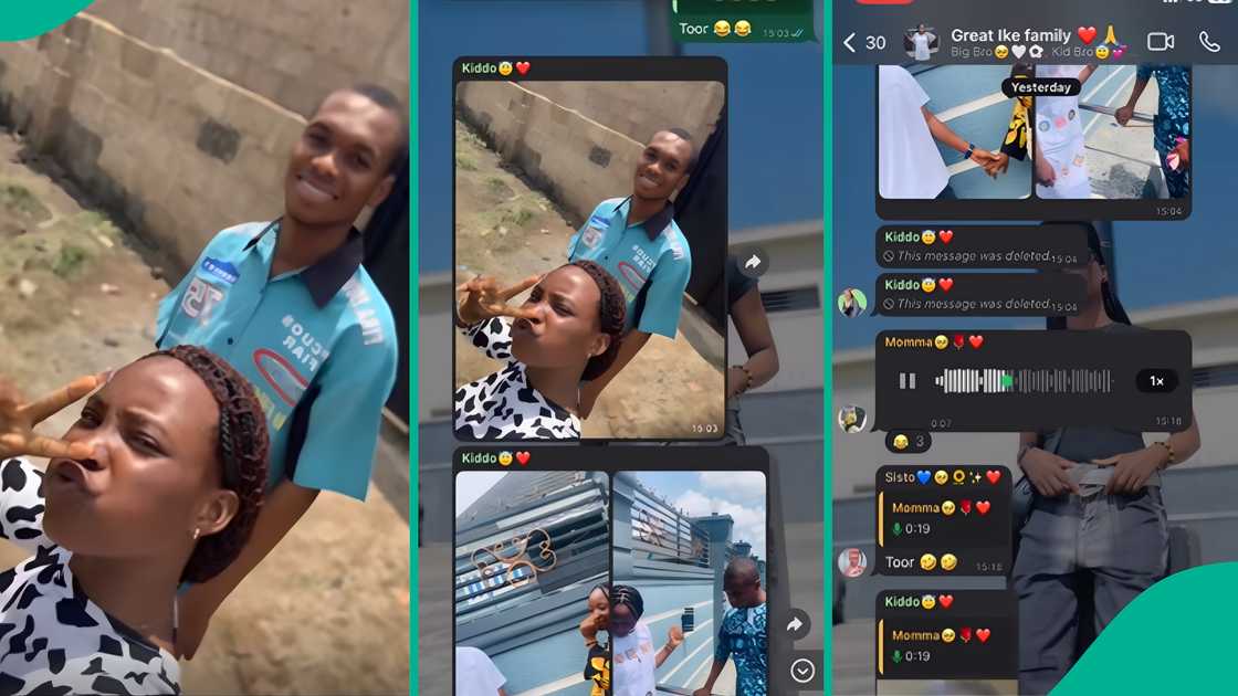 A young man posts photos he took with his girlfriend on his family’s WhatsApp group chat. A young man posts photos he took with his girlfriend on his family’s WhatsApp group chat.