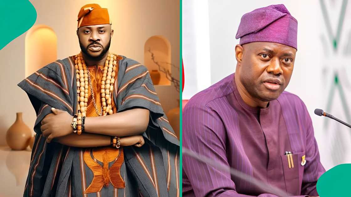Odunlade Adekola’s one-knee greeting to Oyo Governor Seyi Makinde goes viral.
