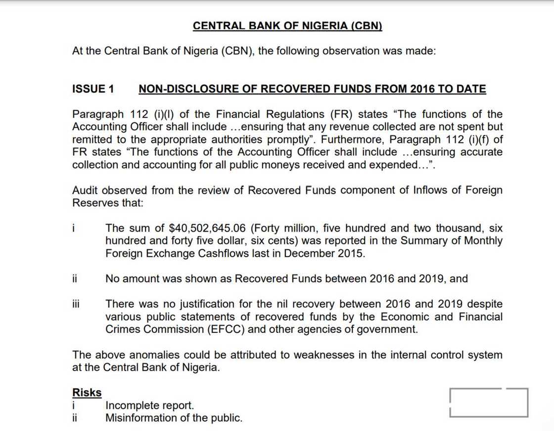Abacha's Loot, Other Funds Missing from Central Bank of Nigeria Records, Auditor-General Demands Answers Abacha's Loot, Other Funds Missing from Central Bank of Nigeria Records, Auditor-General Demands Answers