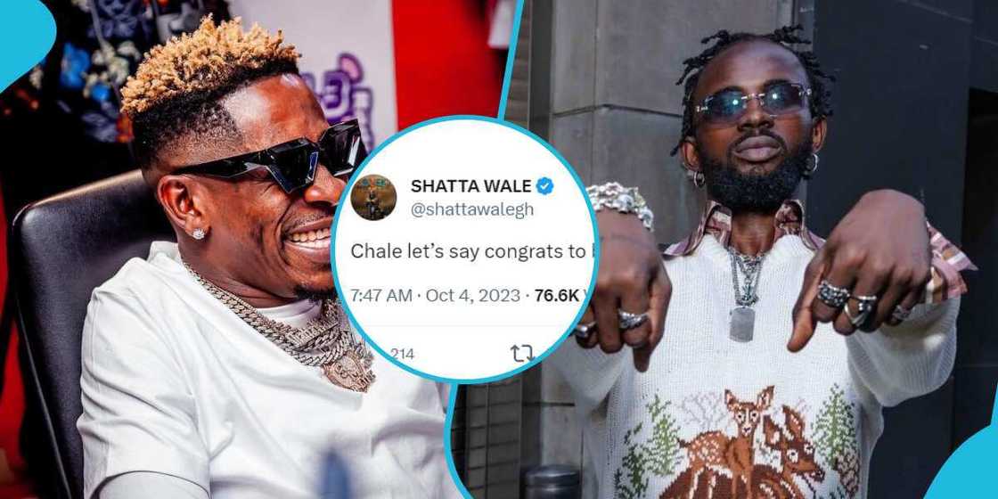 Shatta Wale and Black Sherif in pics