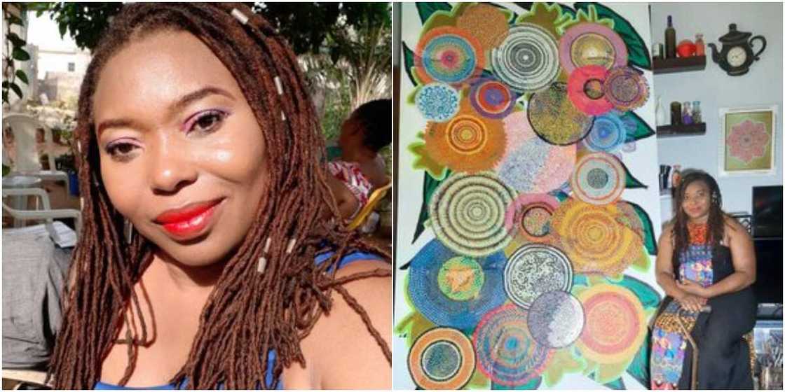 So lovely: Nigerian Artist Wows Social Media with Her Artwork, Adorable Photo of Masterpiece Goes Viral So lovely: Nigerian Artist Wows Social Media with Her Artwork, Adorable Photo of Masterpiece Goes Viral