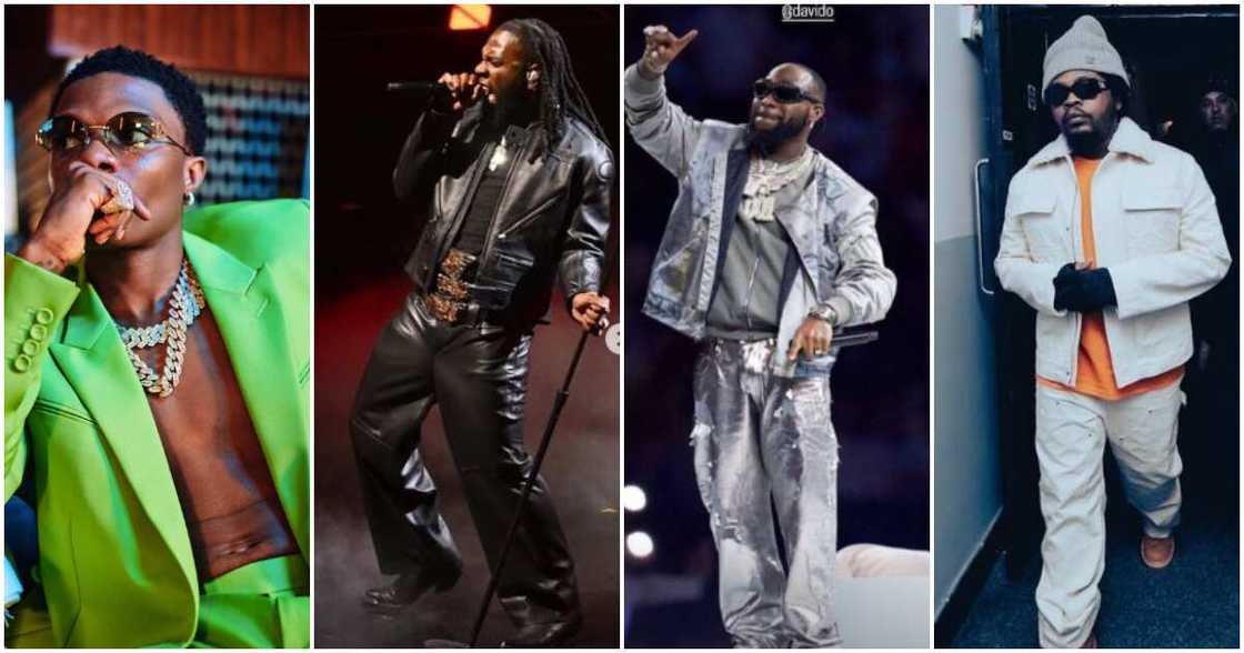 Photos of Wizkid, Burna Boy, Davido and Olamide Photos of Wizkid, Burna Boy, Davido and Olamide