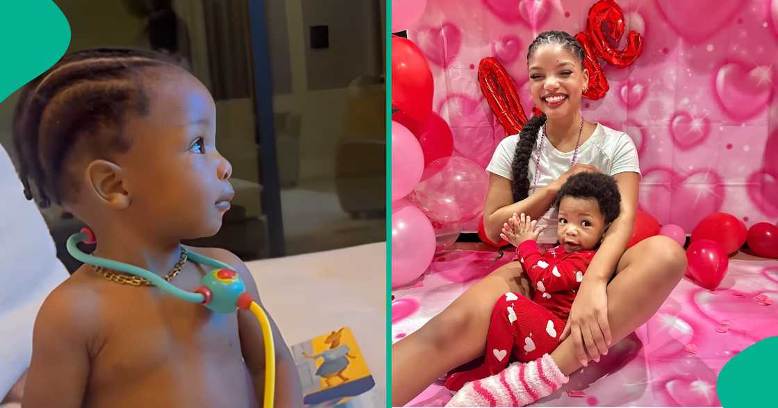 Halle Bailey shares proud moment with her son. Halle Bailey shares proud moment with her son.