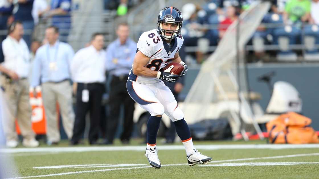 Denver Broncos wide receiver Wes Welker catches a pass