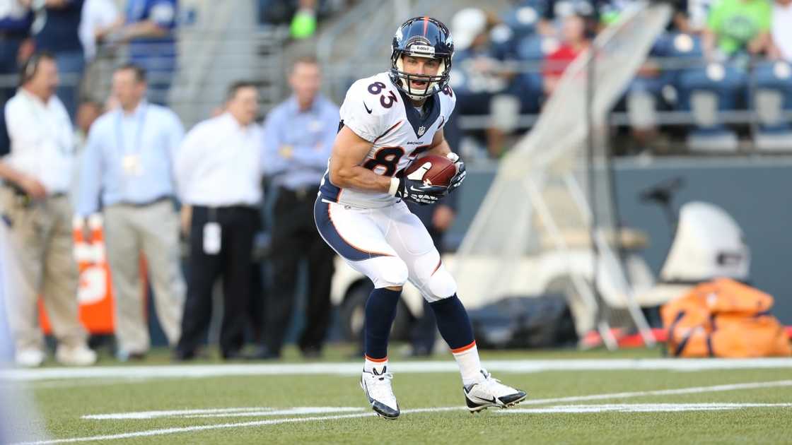 Denver Broncos wide receiver Wes Welker catches a pass Denver Broncos wide receiver Wes Welker catches a pass