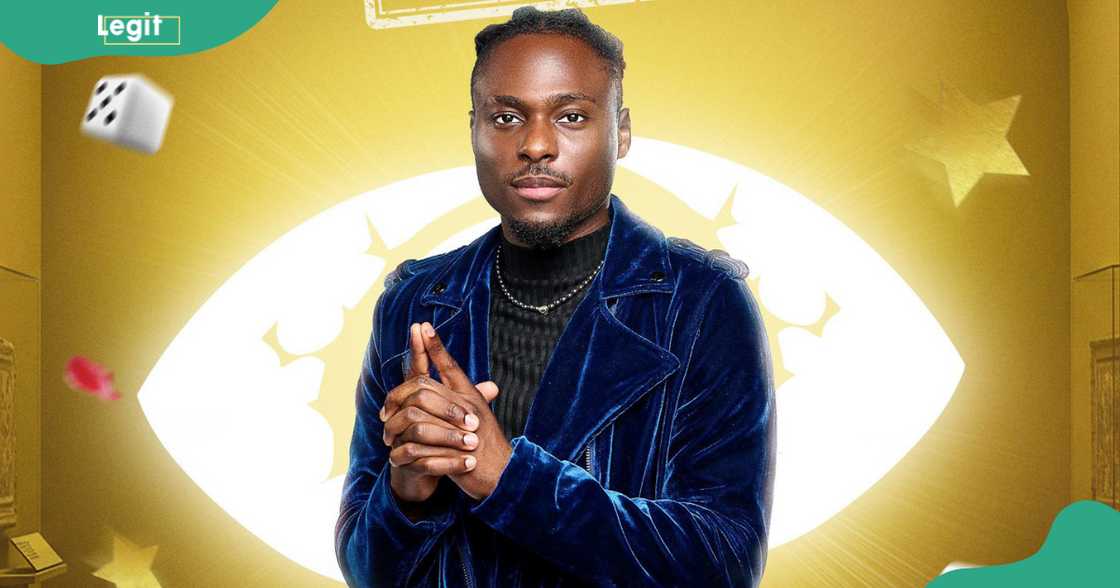 Faith Adewale poses in a blue velvet jacket. Faith Adewale poses in a blue velvet jacket.
