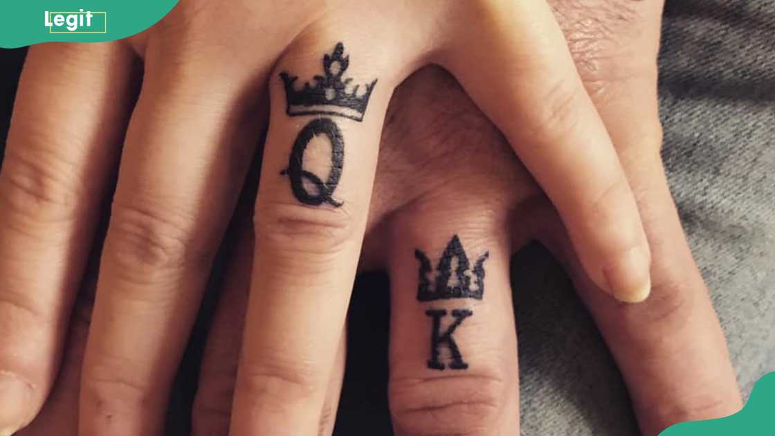 King and queen ring tattoo