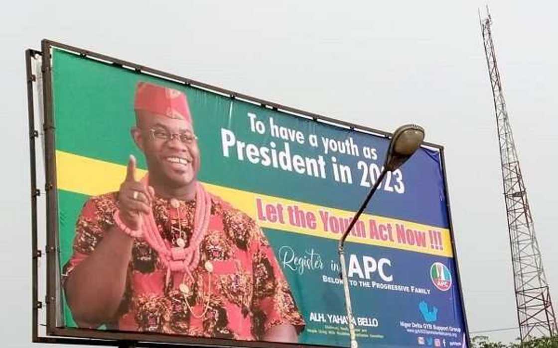 Bello for president in 2023 as posters flood Yenagoa, Port Harcourt, Warri Bello for president in 2023 as posters flood Yenagoa, Port Harcourt, Warri