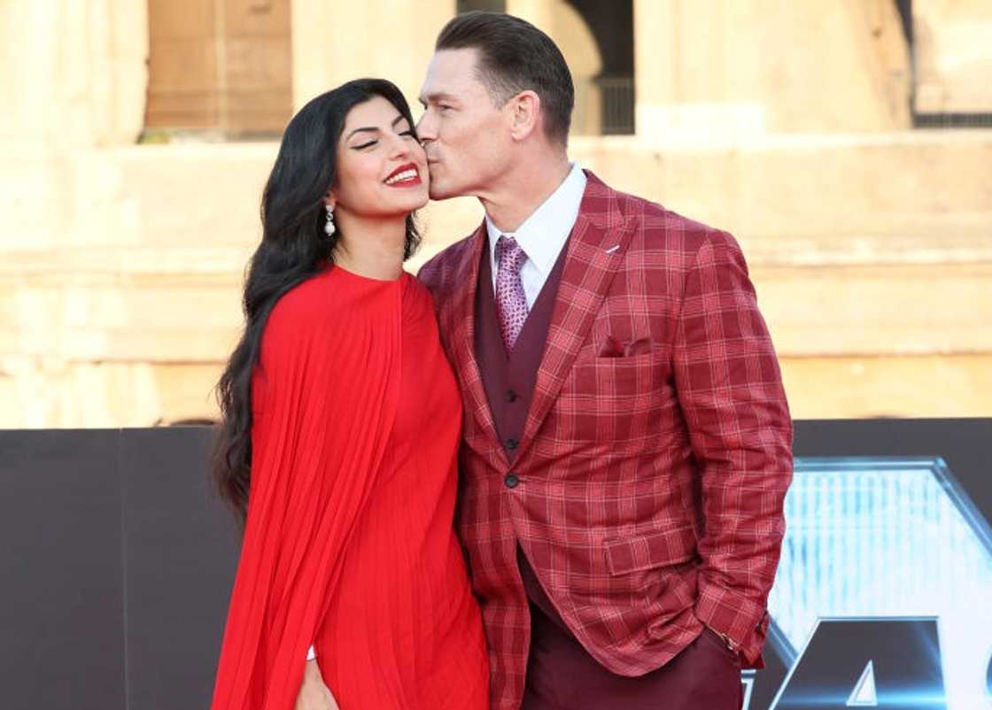 John Cena and Shay Shariatzadeh share a kiss