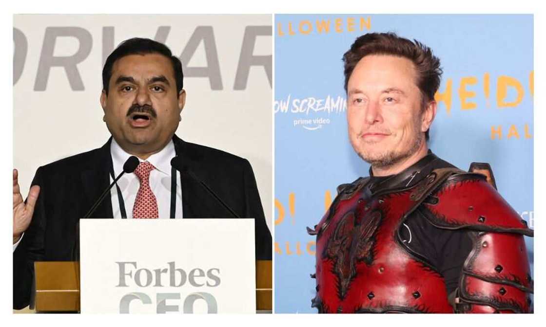 Elon Musk, Gautam Adani, India, Jeff Bezos Elon Musk, Gautam Adani, India, Jeff Bezos