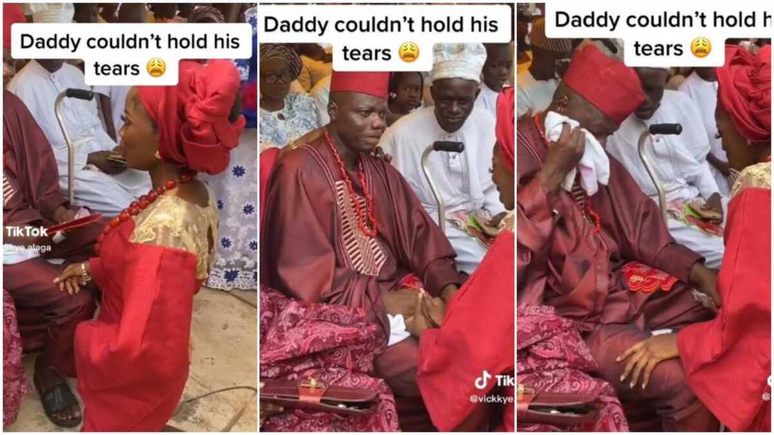 Father breaks down in tears at daughter's wedding Father breaks down in tears at daughter's wedding