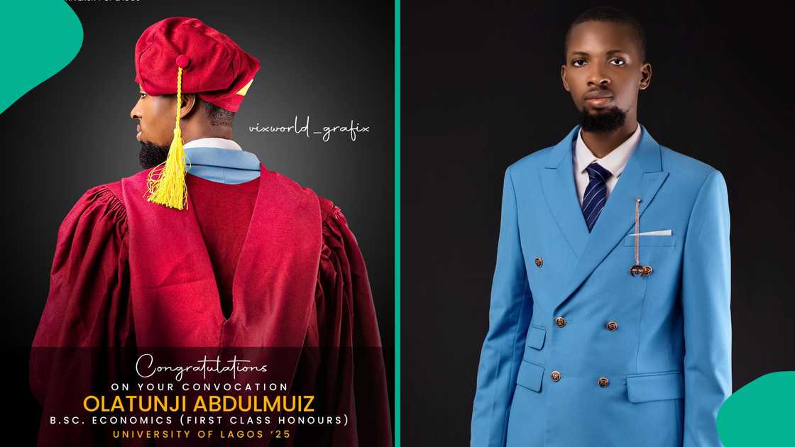 UNILAG graduate celebrates as he graduates with first class degree in economics, reveals he won 3 scholarships UNILAG graduate celebrates as he graduates with first class degree in economics, reveals he won 3 scholarships
