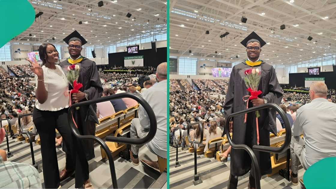 Nigerian graduate celebrates as he earns master’s degree in top US university
