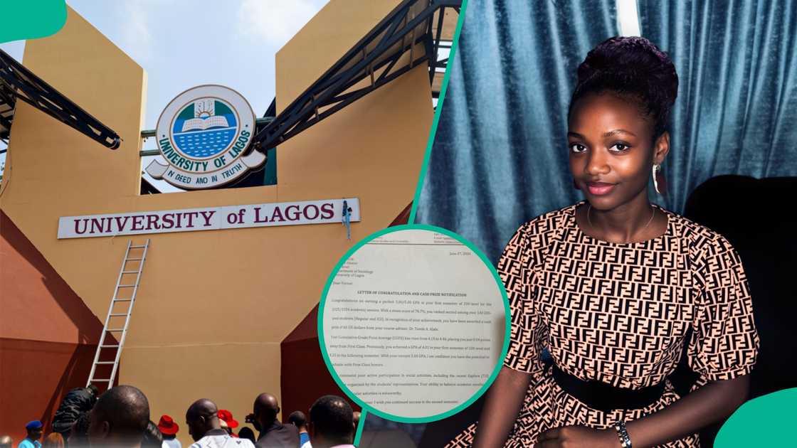Favour Okwor, a University of Lagos (UNILAG) 200 level student, has been honoured with a dollar cash prize for getting a perfect GPA
