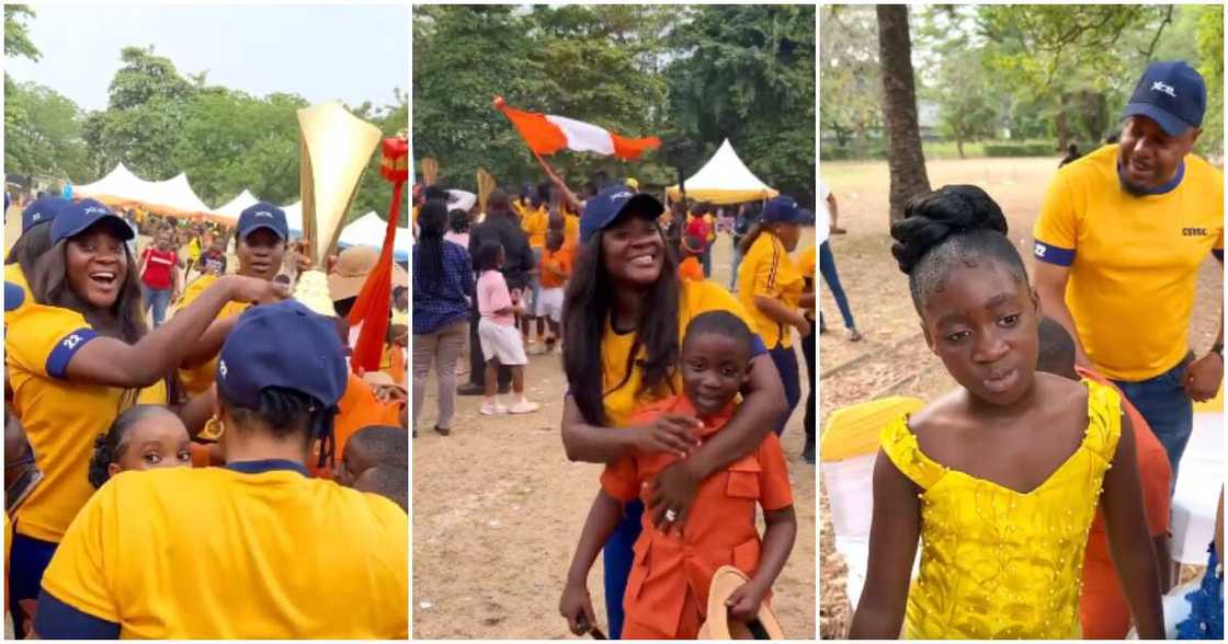 Mercy Johnson jumps like a kid as she attends her children's inter-house sports Mercy Johnson jumps like a kid as she attends her children's inter-house sports