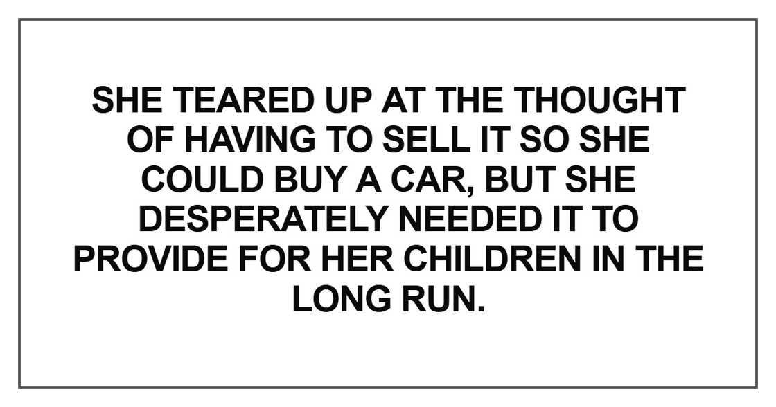 She teared up at the thought She teared up at the thought