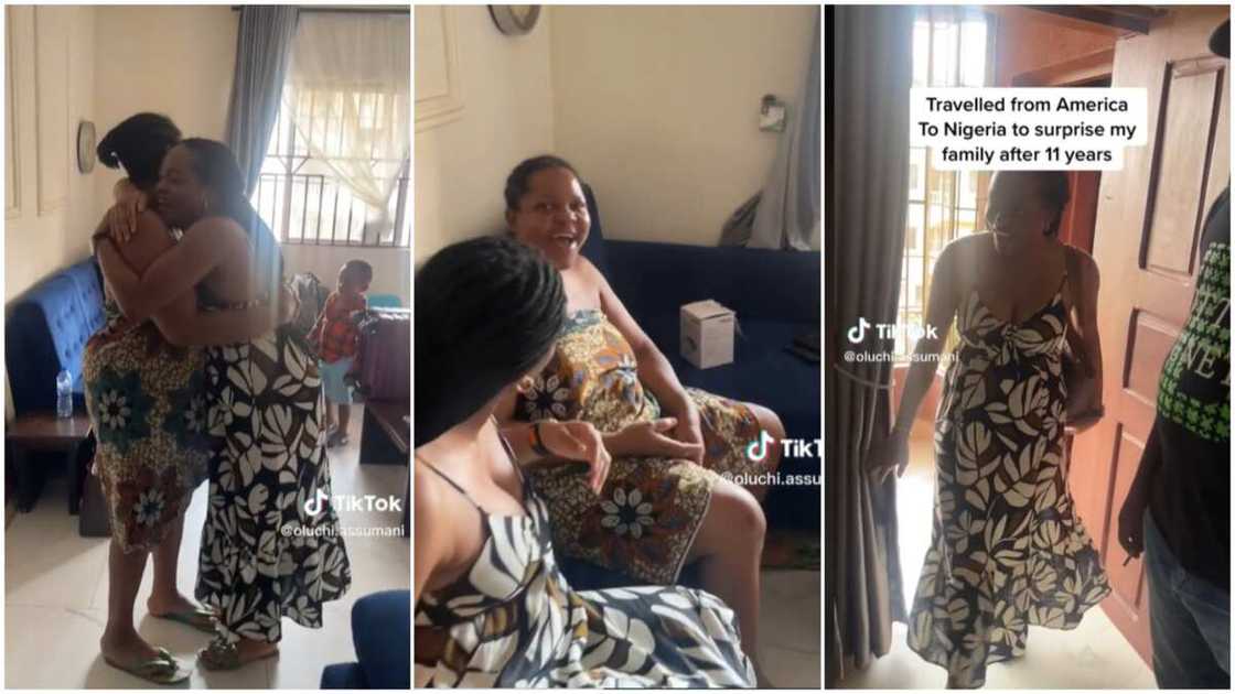 Joy of homecoming/lady's mother screamed. Joy of homecoming/lady's mother screamed.