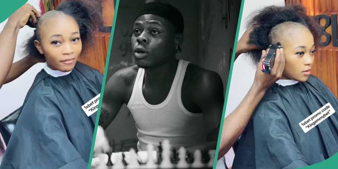 Lady cuts her hair for Mohbad, Mohbad Lady cuts her hair for Mohbad, Mohbad