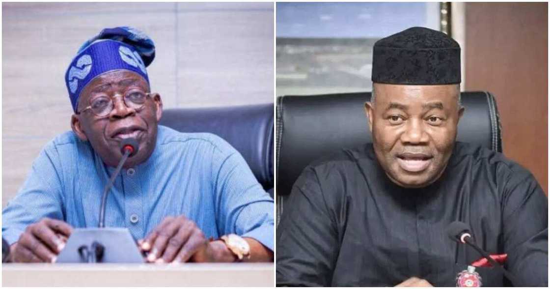 The former minister of Niger Delta Affairs, Senator Godswill Akpabio, Asiwaju Bola Ahmed Tinubu, APC, 2023 general elections