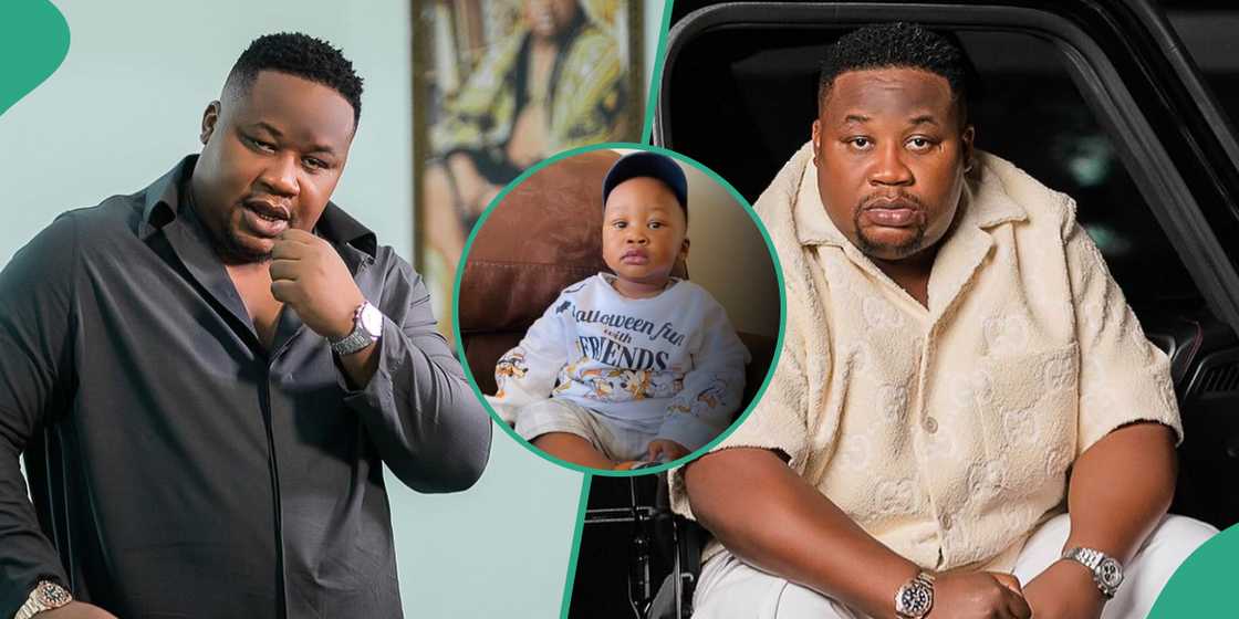 Lady shares picture of Cubana Chiefpriest's alleged son over paternity mess. Lady shares picture of Cubana Chiefpriest's alleged son over paternity mess.