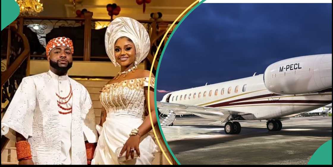 Davido shows where he sleeps with Chioma on his private jet