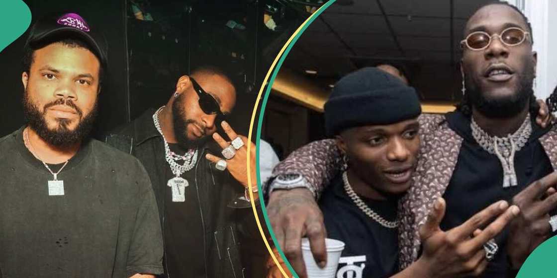 Davido's manager Asa Asika explains why OBO hasn't collaborated with Wizkid, Burna Boy. Davido's manager Asa Asika explains why OBO hasn't collaborated with Wizkid, Burna Boy.