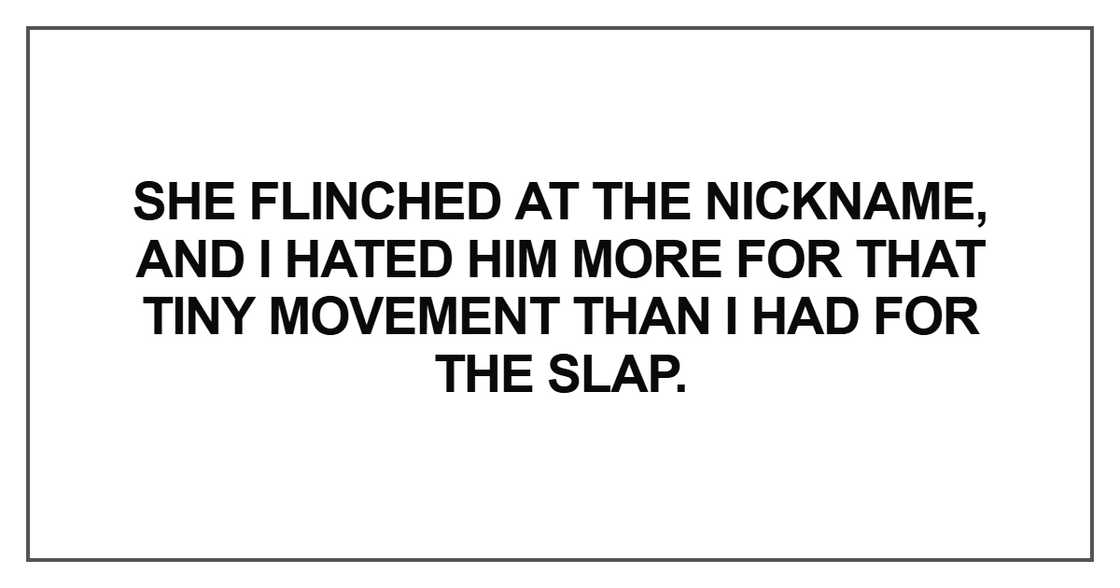She flinched at the nickname She flinched at the nickname