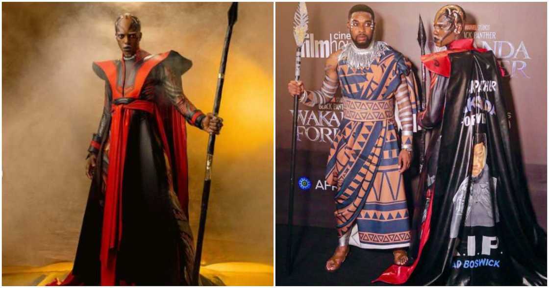 BBNaija's Hermes rocks cape with 'Chad Boswick' instead of Chadwick Boseman.