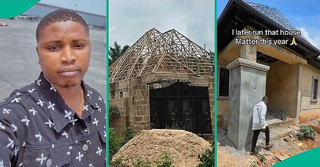 Nigerian man shows off building project