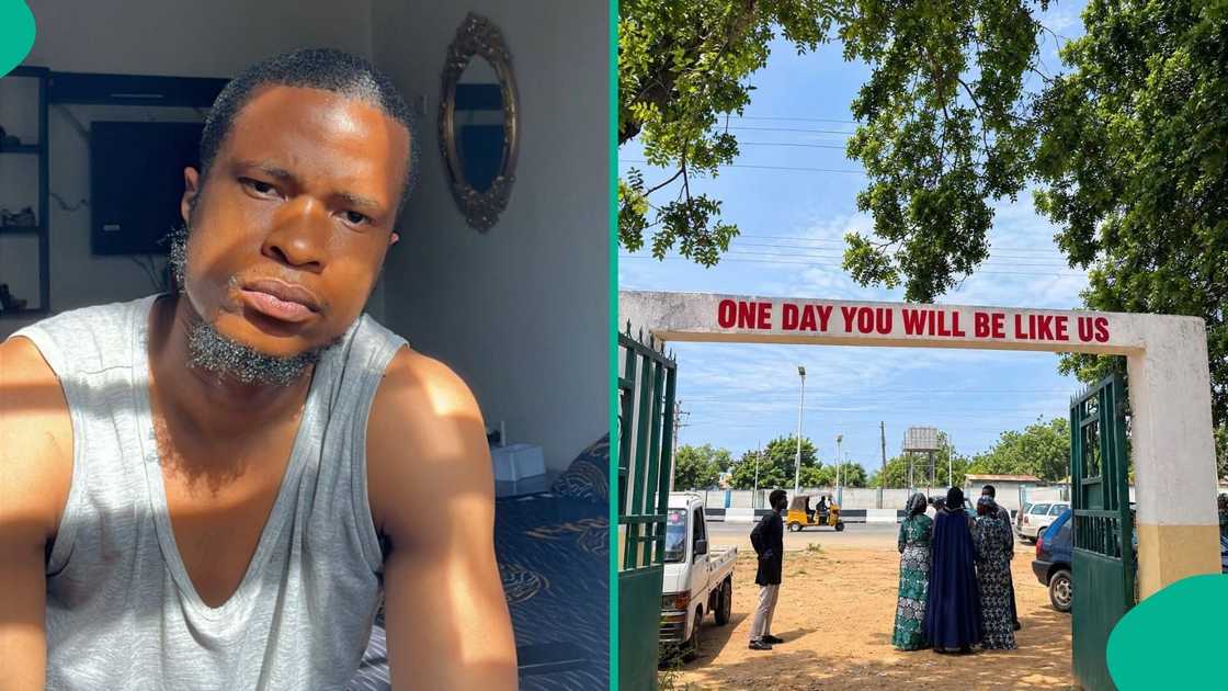Nigerian man visits cemetery and spots chilling message at the gate, shares photos