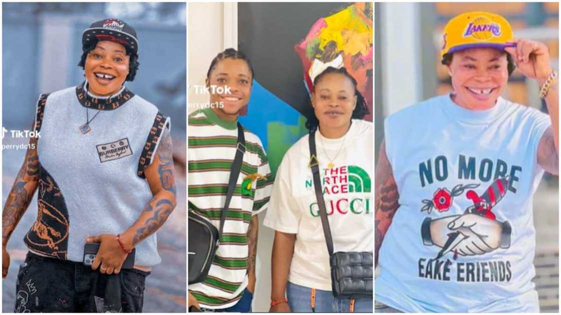 Man and mum/Mother with tattoos. Man and mum/Mother with tattoos.